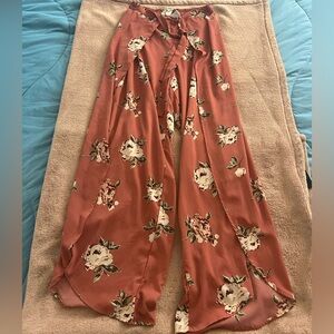 Mimi Chica Floral Wide-Leg Pants